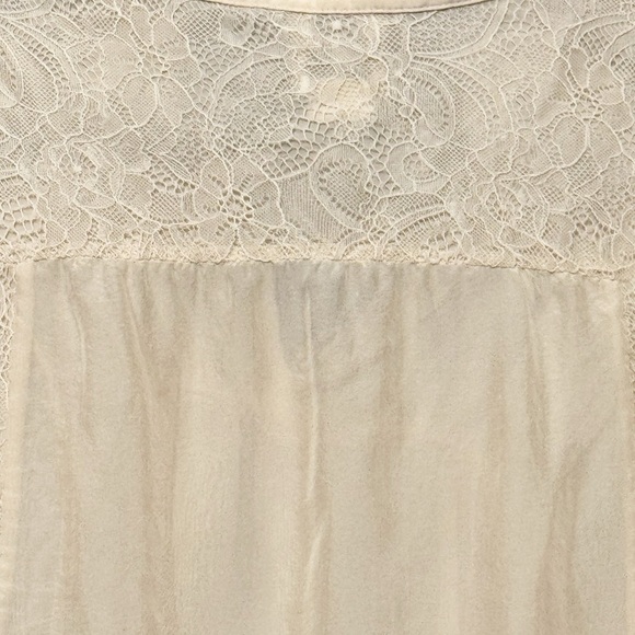 HAUTE HIPPIE 100% Silk Long Sleeve Boho Peasant Blouse With Lace Details - Picture 7 of 10